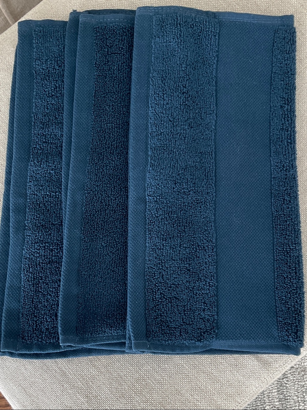 Lauren Ralph Lauren Navy Blue Wash Cloths - Set of 3